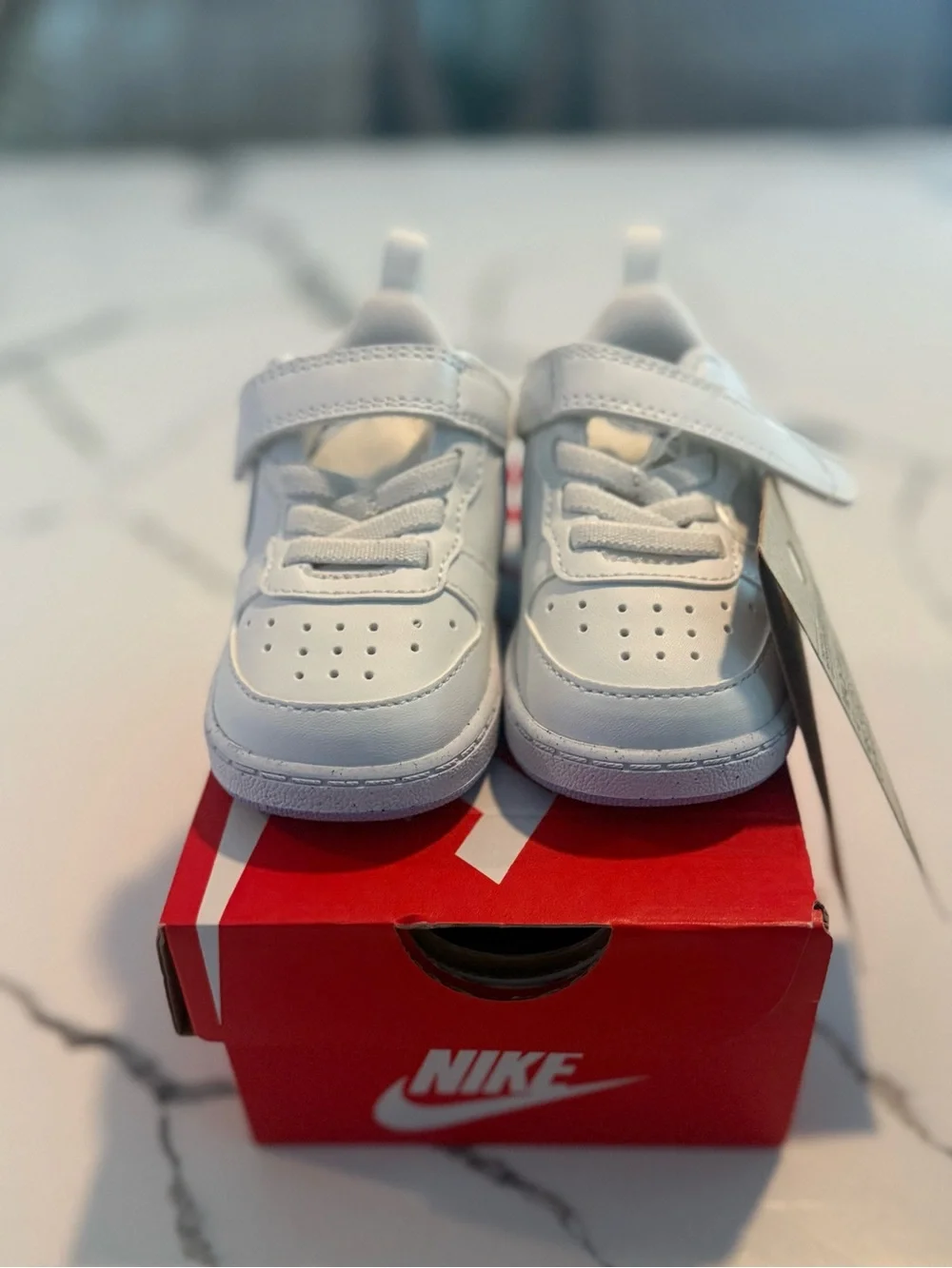 Nike Court Borough Low Recraft TD 4C White Blue Toddler Sneakers NWT DV5458-103